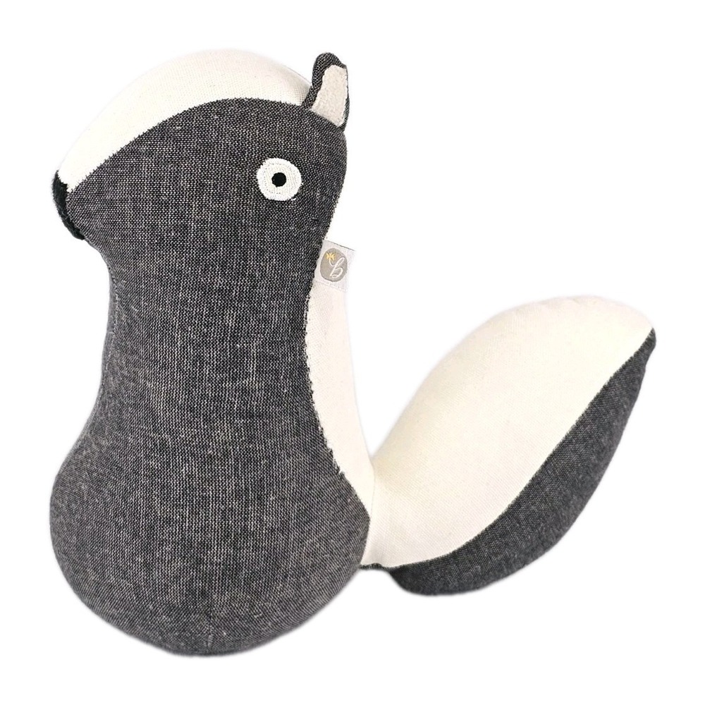 Gray White Plush Stuffed Animal Weighted Cute Woodland Door Stop Kid Stuffed Toy